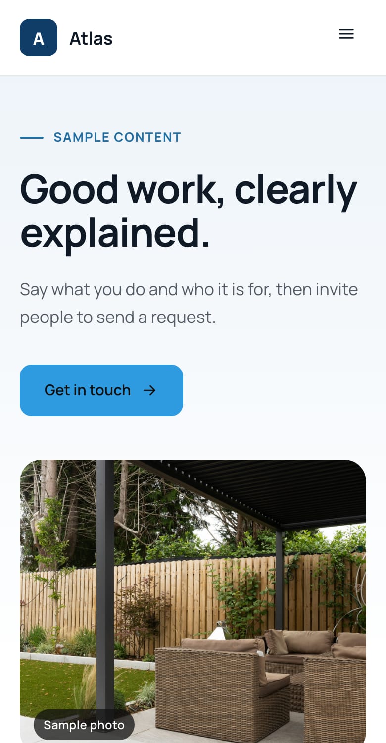 The same layout on a phone