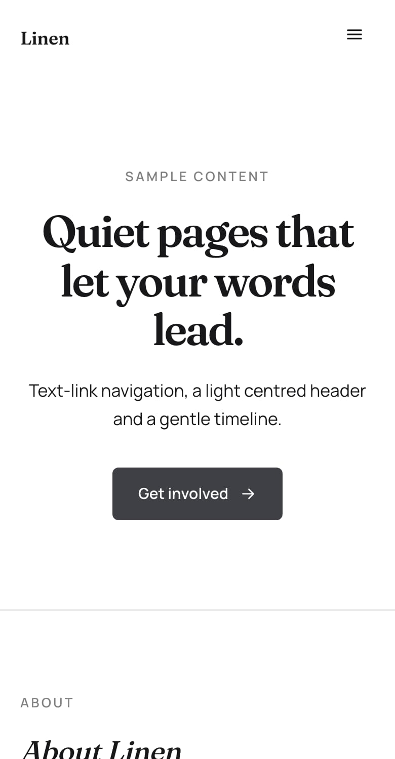 The same layout on a phone