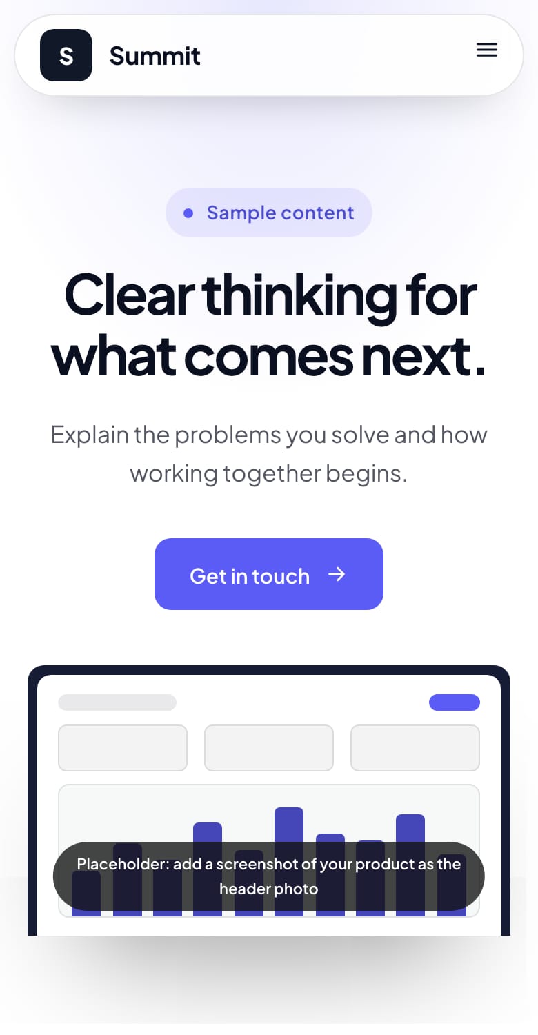 The same layout on a phone