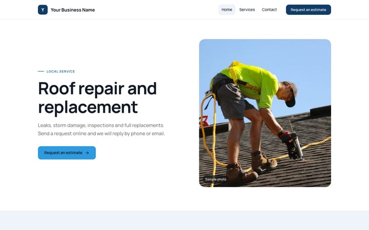 Local business website, Atlas design